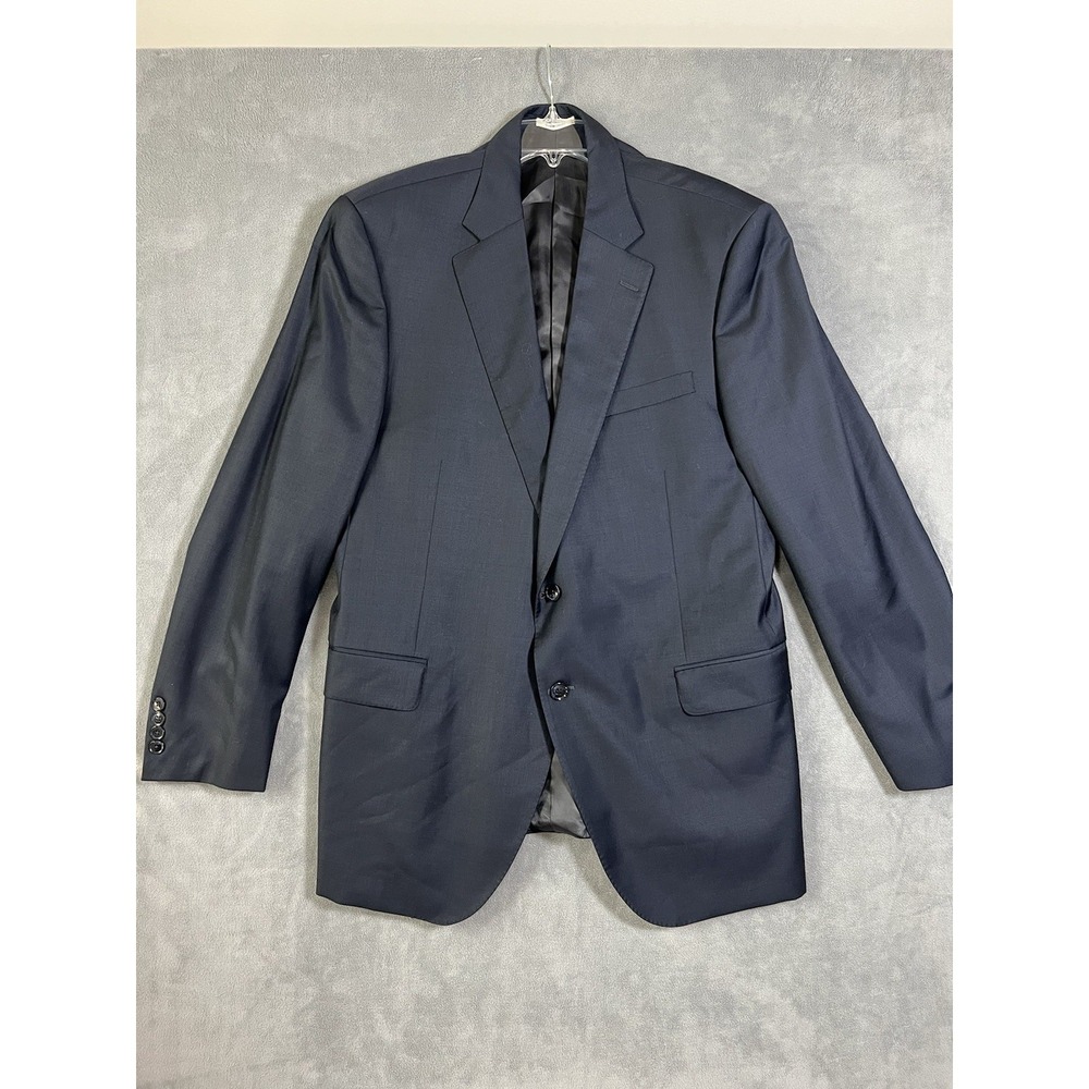 Peter‎ Miller Blazer Sports Coat Jacket 100% Wool Navy Single Breasted Size 46T